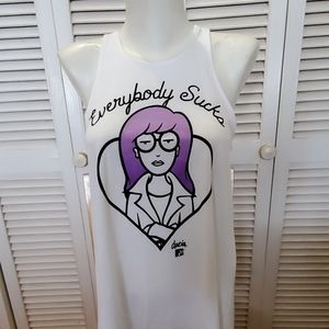 Daria graphic racer back tank